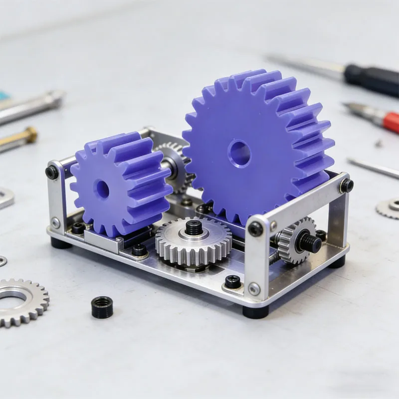 1pcs Blue Nylon 2M Plastic Mechanical Transmission Motor Pinion Gear Spur Gear Mod 2 12/15/18/20/22/25/27T Process Hole 6/8mm