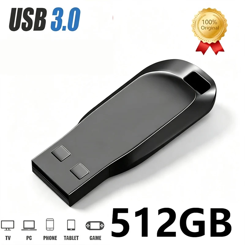 Flash Drive USB 3.0 High Speed Metal Pendrive Stick Portable Drive Waterproof Memoria Storage 512GB U Disk Memory Stick