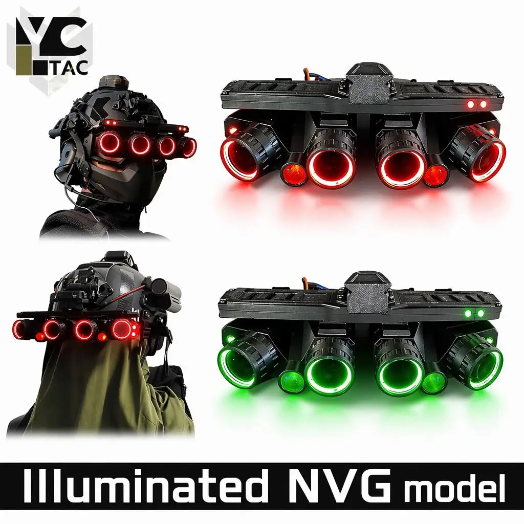 YCTAC Tactical Illuminated NVG Model Call of Duty Cosplay Equipment with L4G24 Night Vision Helmet Mount  for Airsoft CS Game
