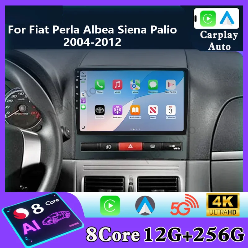 Carplay Car Radio For FIAT Strada Palio Siena Albea  Android  ZOTYE Perla Idea Z200 2004-2014 Multimedia 2DIN FM Video Player