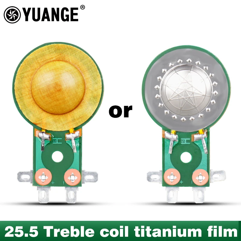 1 stücke 25,5-Kern Höhen Schwingspule Harz Titan Film Hoch leistungs lautsprecher Lautsprecher Membran 25,5mm Reparatur elektronisches Zubehör