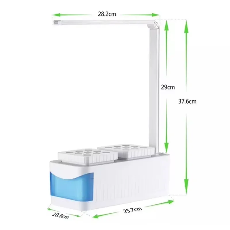 Smart Hydroponic Indoor Garden Planter with LED Grow Light Automatic Watering System for Home Herb Flower Planting Pot