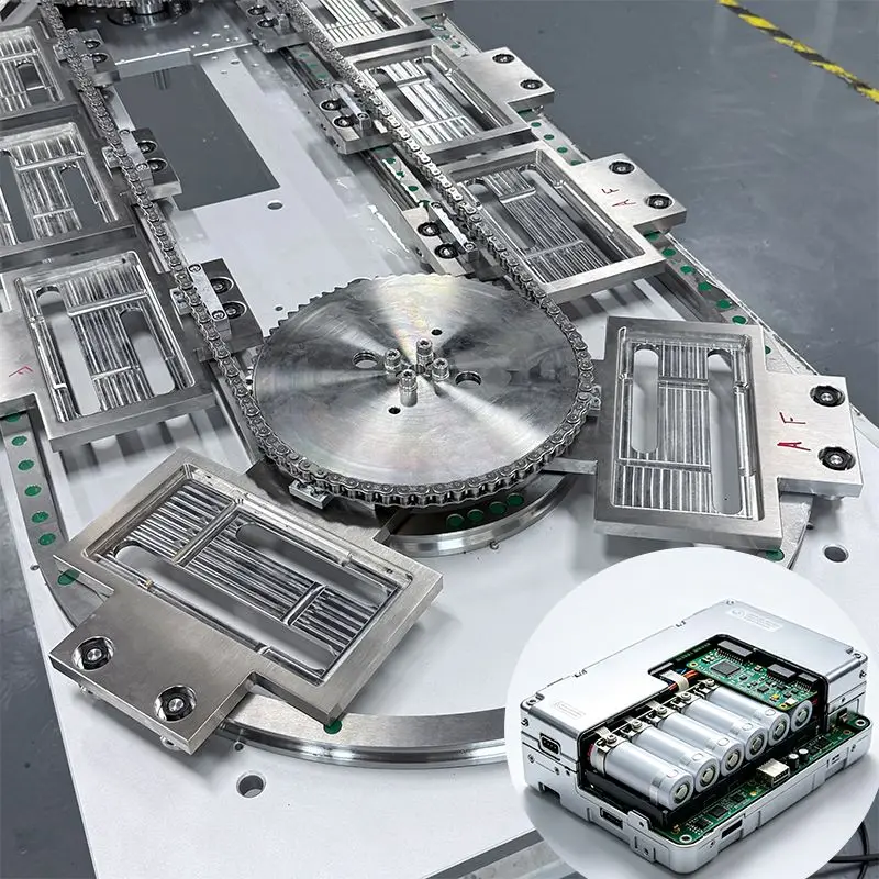 Conveyor Circular Guide Rail for Lithium Battery PACK Assembly Line ±0.05mm Accuracy ESD Anti-Static