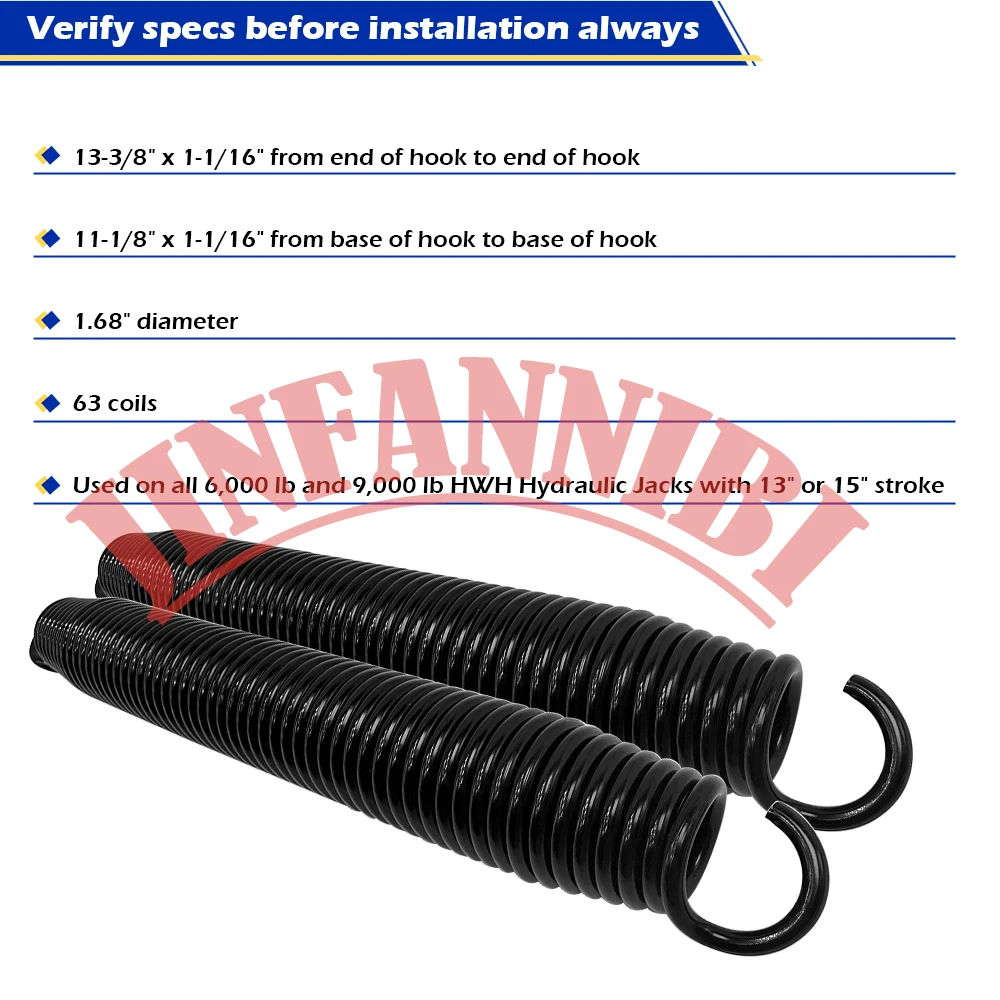 2 Packs R3847 Replacement Spring Kit For Hydraulic Leveling Jacks 13