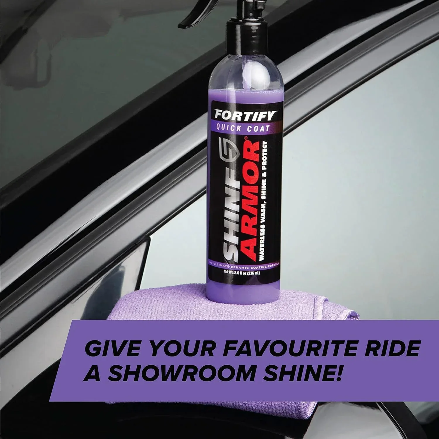 SHINE Ceramic Coating Fortify Quick Coat Car Wax Polish Spray Waterless Wash Wax Hydrophobic Top Coat Polish Polymer Paint