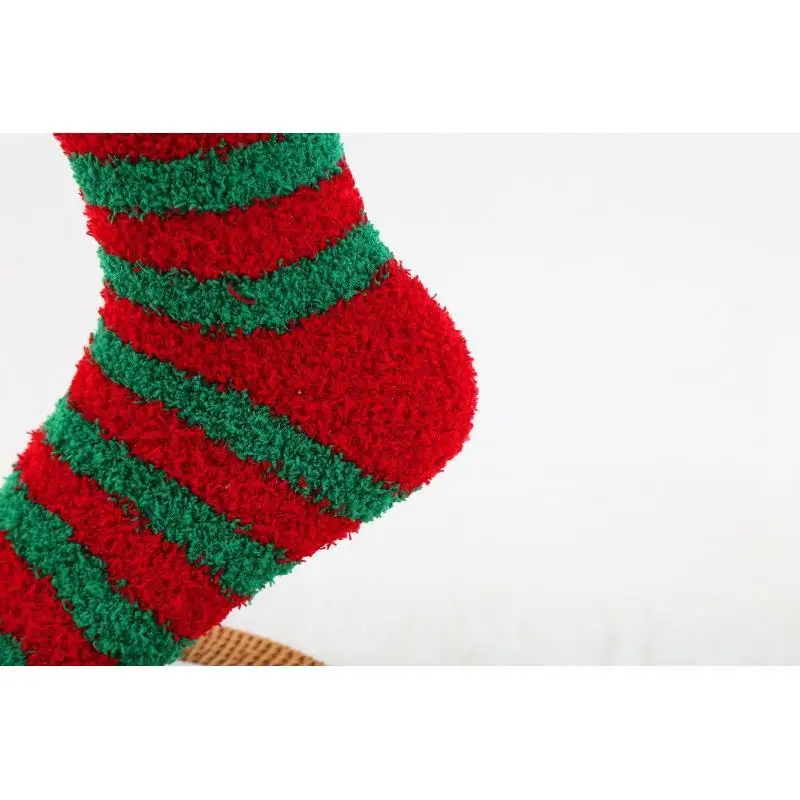 2026 New Autumn Winter Thick Cotton Xmas Socks 1Pair Santa Claus Snow Elk Christmas Tree Print Funny New Year Holiday Gift Socks