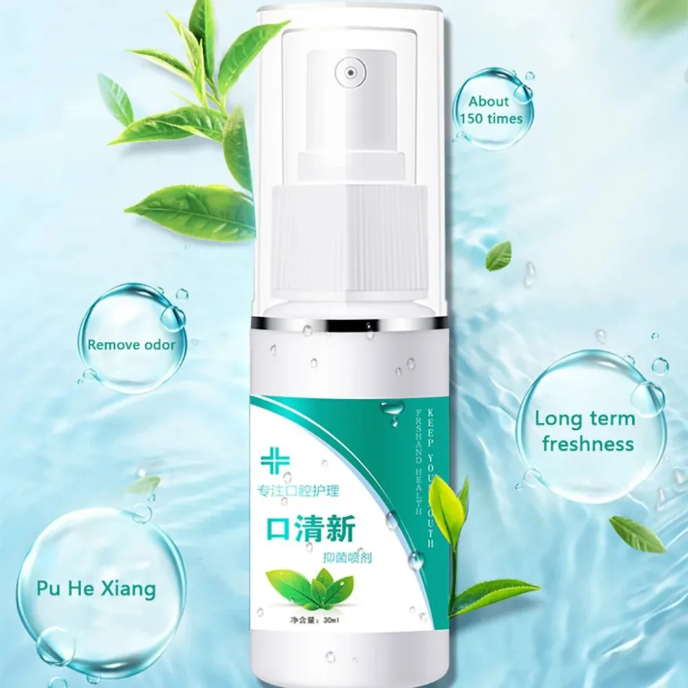 1pcs 30ml Mouth Freshener Mouth Spray Oral Odor Treatment Spray Refresher Fresh Breath Remove Bad Breath Smoke for Men or Women