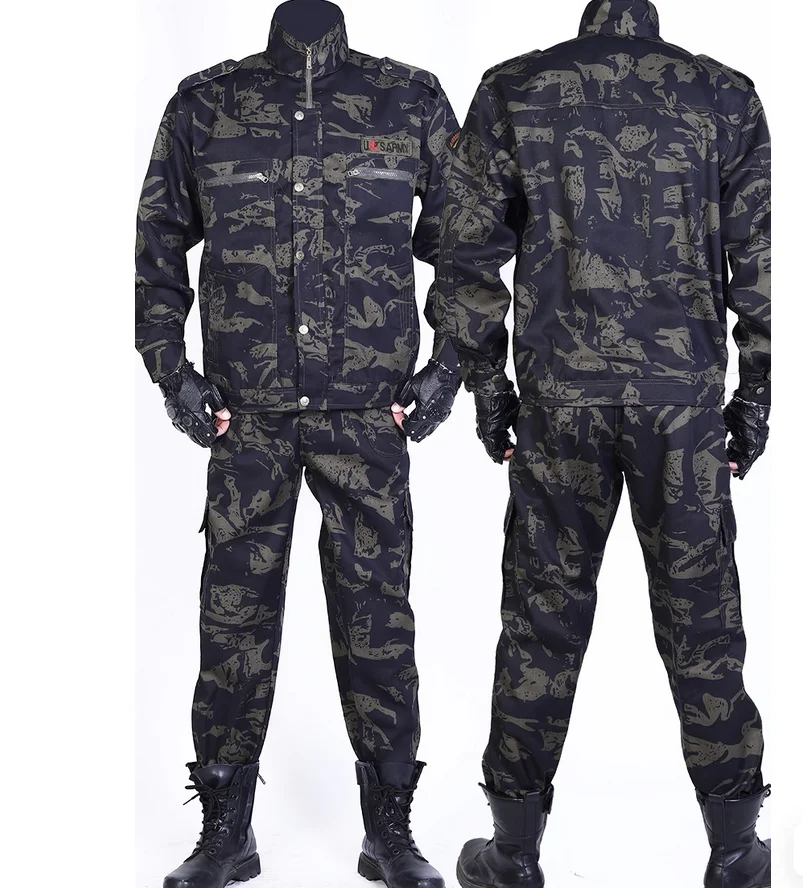 Spring and Autumn Camouflage Clothing Thickened Labor Protection Clothing Construction Work Clothing Set