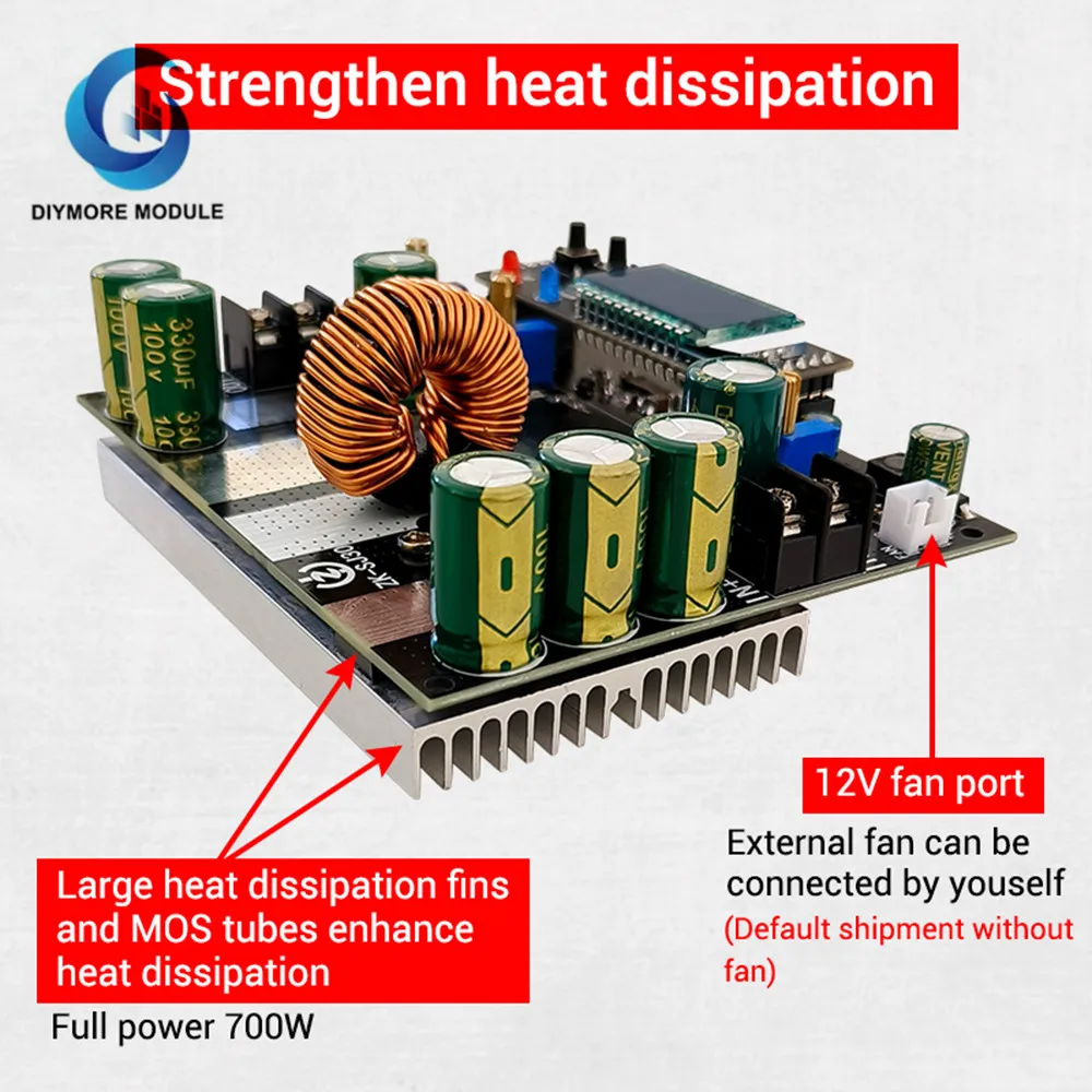 ZK-SJ30 700W High Power Auto Boost Power Module Synchronous Rectifier 30A Solar Charging MPPT