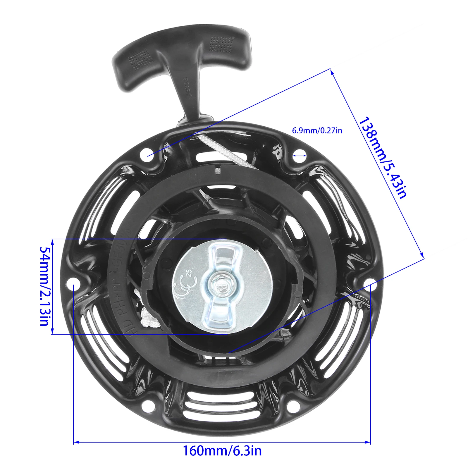 Conjunto de Arranque Manual para Motor Pequeño Kohler de 6.5hp SH 255 265 270, Reemplazo para 18-165-05-S 1816505-S, Arrancador de Retroceso con Cordón