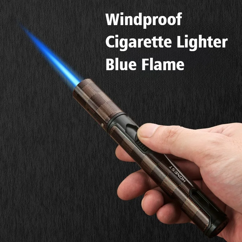 

2025 New Cigar Igniter Spray Gun Metal Windproof Open Flame Lighter Portable Inflatable Cigarette Lighters & Smoking Accessories