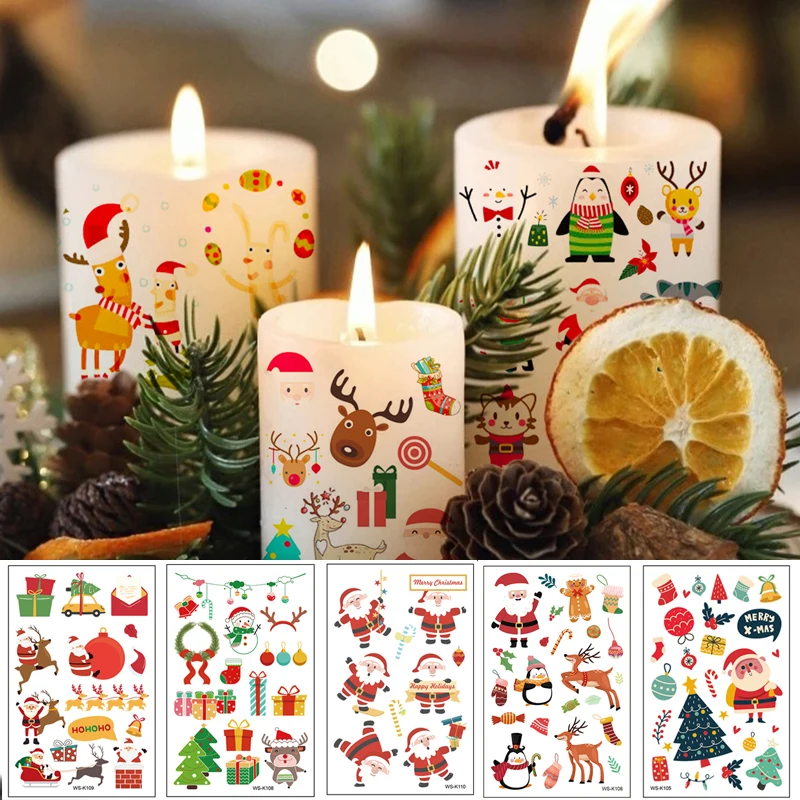 

Christmas Gift Festival Tattoo Sticker Animals Tattoo for people on Face Body Arm Tattoos Party Makeup Decoration