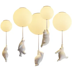 Kids Hanging lamp Cartoon Bear Pendant Lights for  Rooms Bedroom Lamp Children's Room Decor LED