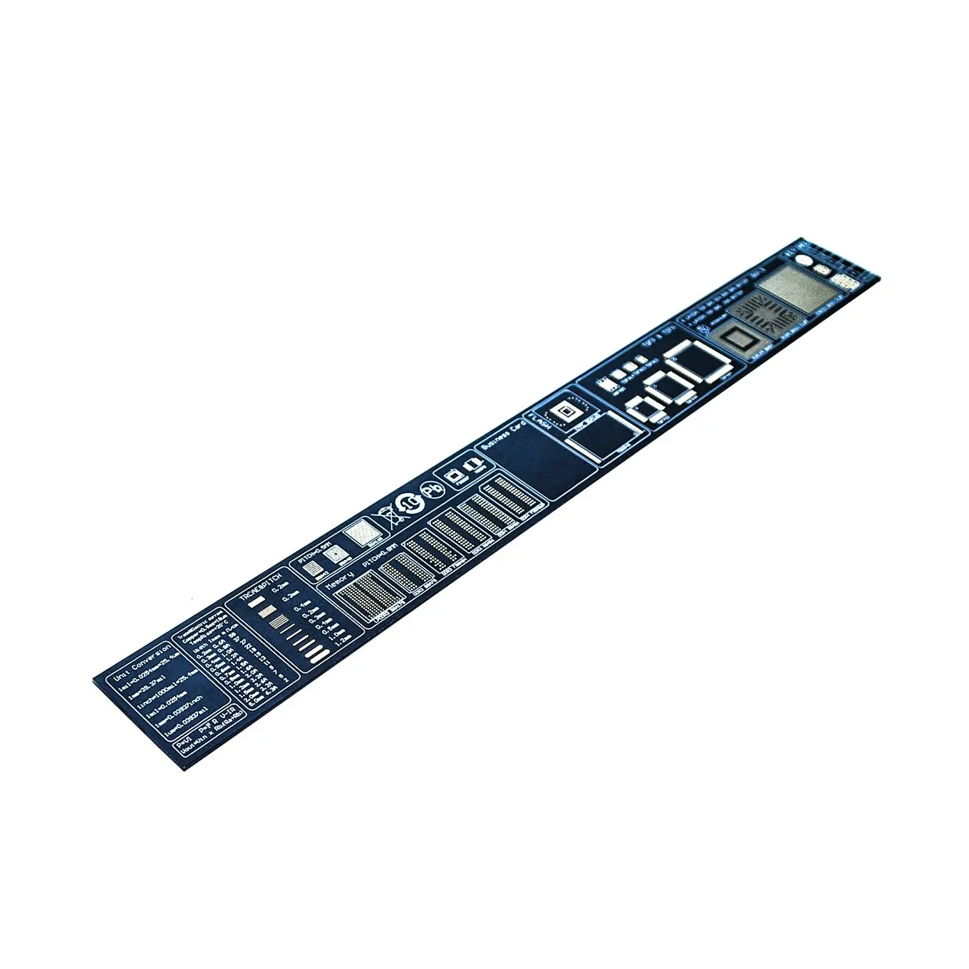 30cm wielofunkcyjna linijka PCB EDA narzędzie pomiarowe Chip IC inżynierowie elektroniczni PCB kątomierz dla geeksów twórców linijka referencyjna