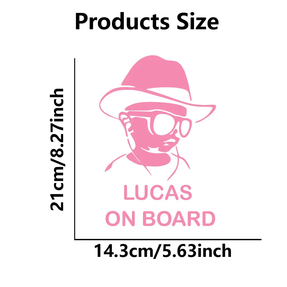 1 قطعة رجل وسيم ملون مع نظارات نص مخصص ملصقات السيارات ملصقات السيارات على ملصق السيارة خلفية الفينيل للماء