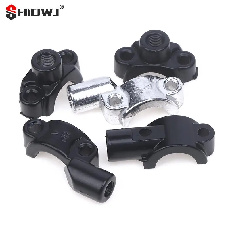 22mm Handlebar 10mm Thread Motorcycle Master Cylinder Brake Lever Mirror Mount Clamp Rear View Mirror Holder Accesories Motor