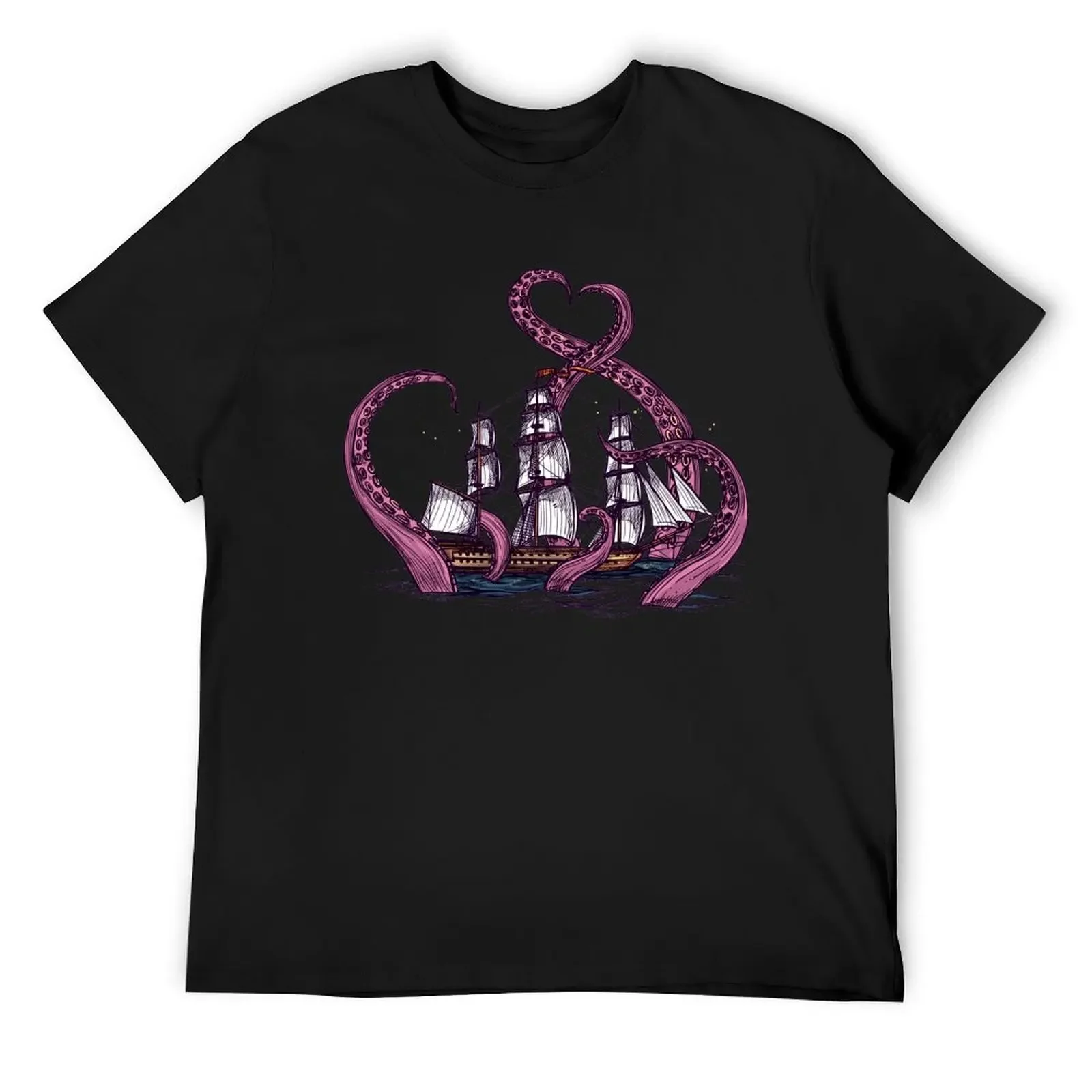 

Vintage Octopus Sea Monster Kraken with Ship Tentacles of Cthulhu T-Shirt