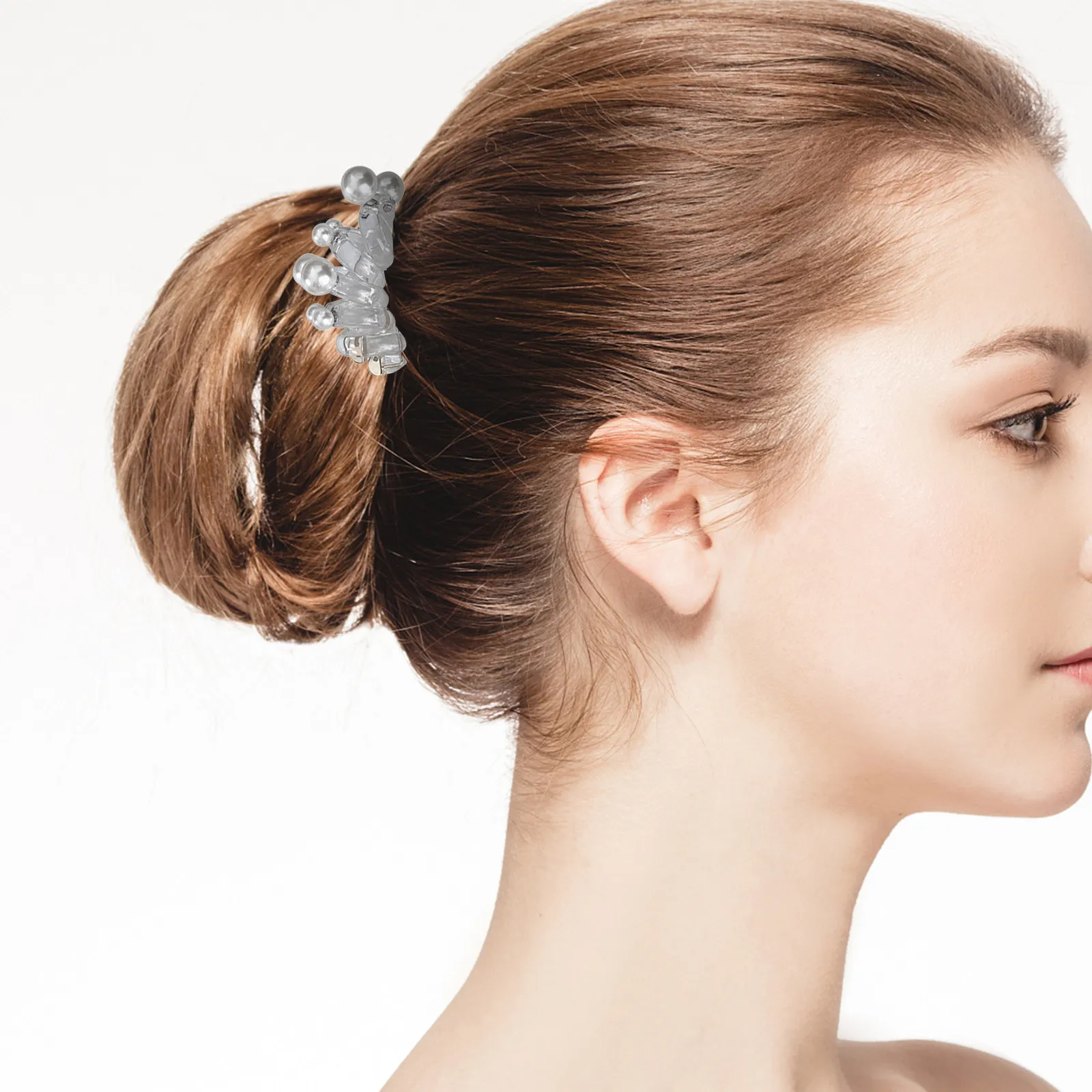 

Beaded Spiral Hair Tie Elastic Coil Ponytail Holder for Women Girls Hair Accessories for Makeup Sports and Party Wear