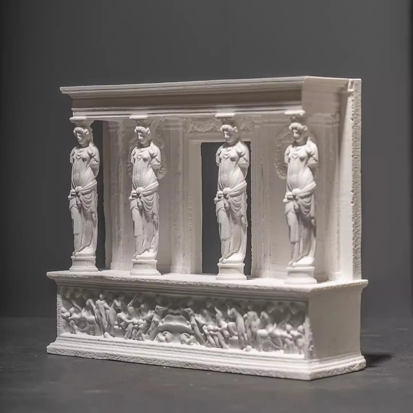 Greek Roman Style Gypsum Statue - Temple Palace Figurine Aroma Diffuser Desktop Decoration Niche Home Decor Collectible Ornament