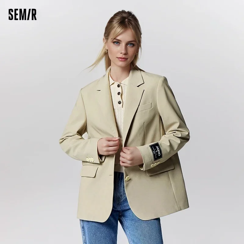 Semir 2024 Suit Jacket Women Mid-Length Cool Autumn Casual Suit Fashion High Street New Style Suit Coats