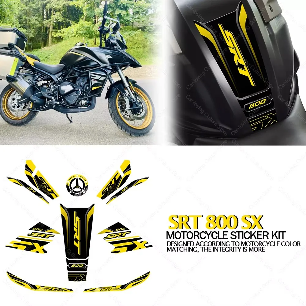 Motorcycle Tank pad Stickers Protection kit Waterproof Sticker For QJ Motor SRT 800 SX 3D Epoxy Resin Protective Sticker