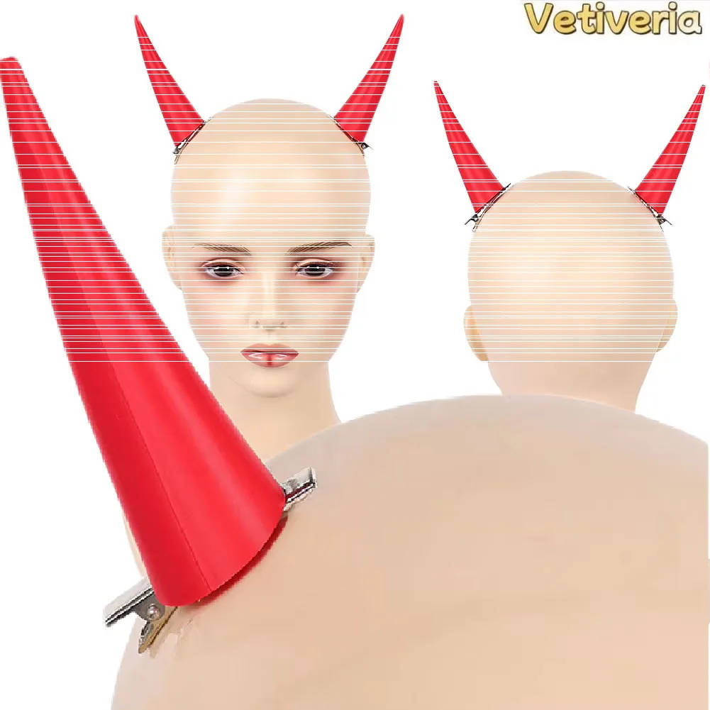 Fantasia Power Cosplay Accesorios de Disfraz: Diadema de Motosierra con Cuerno Rojo, Horquilla para el Cabello de Mujer, Accesorios para Disfraces de Halloween y Carnaval