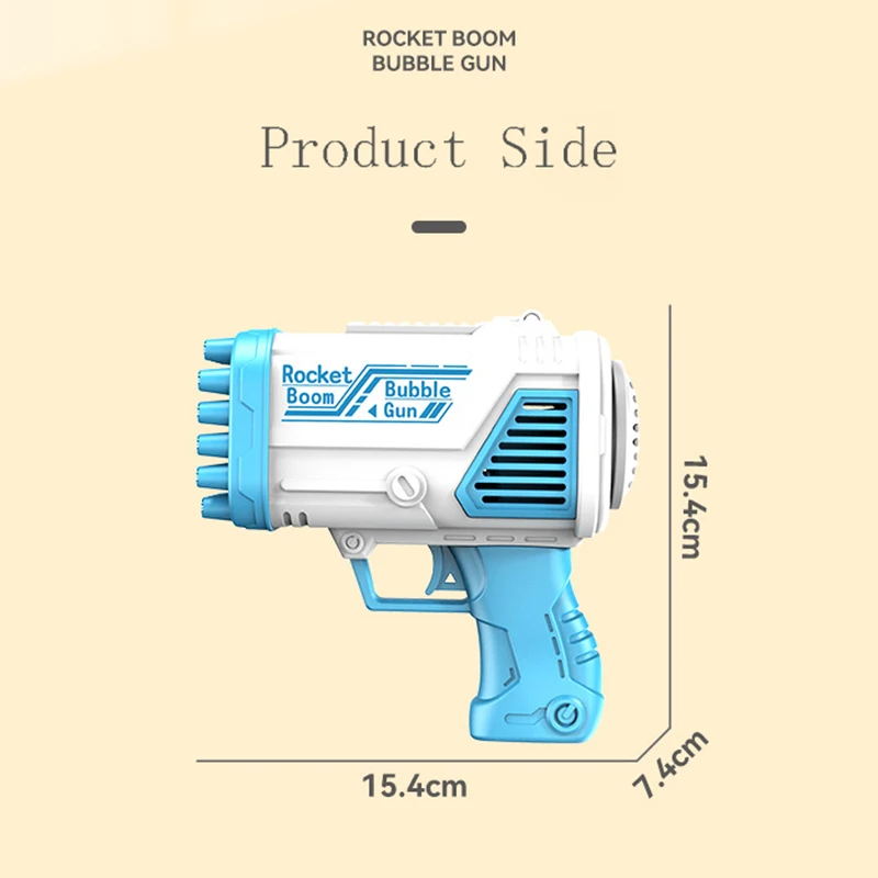 32-gaats handheld bellenpistool kinderspeelgoed Gatling poreuze elektrische bellenmachine zonder batterij bellenwater