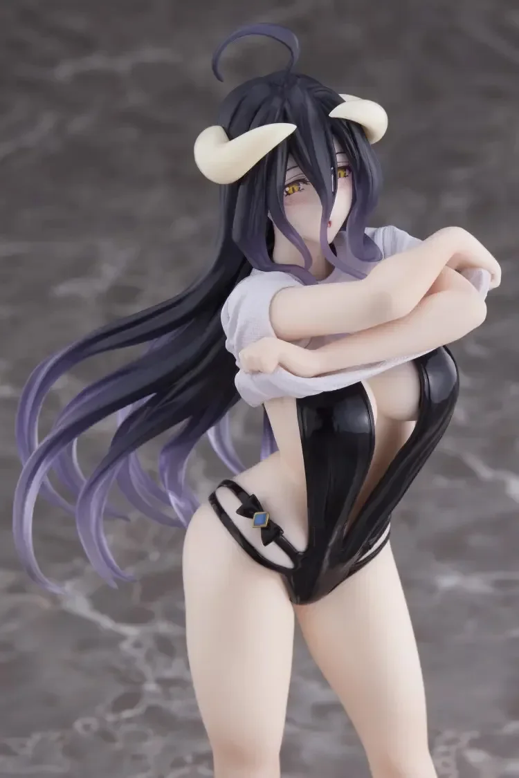18CM Anime Overlord IV Albedo Coreful Figure T-Shirt maillot de bain Ver Sexy fille PVC figurines Hentai Collection modèle jouets cadeau