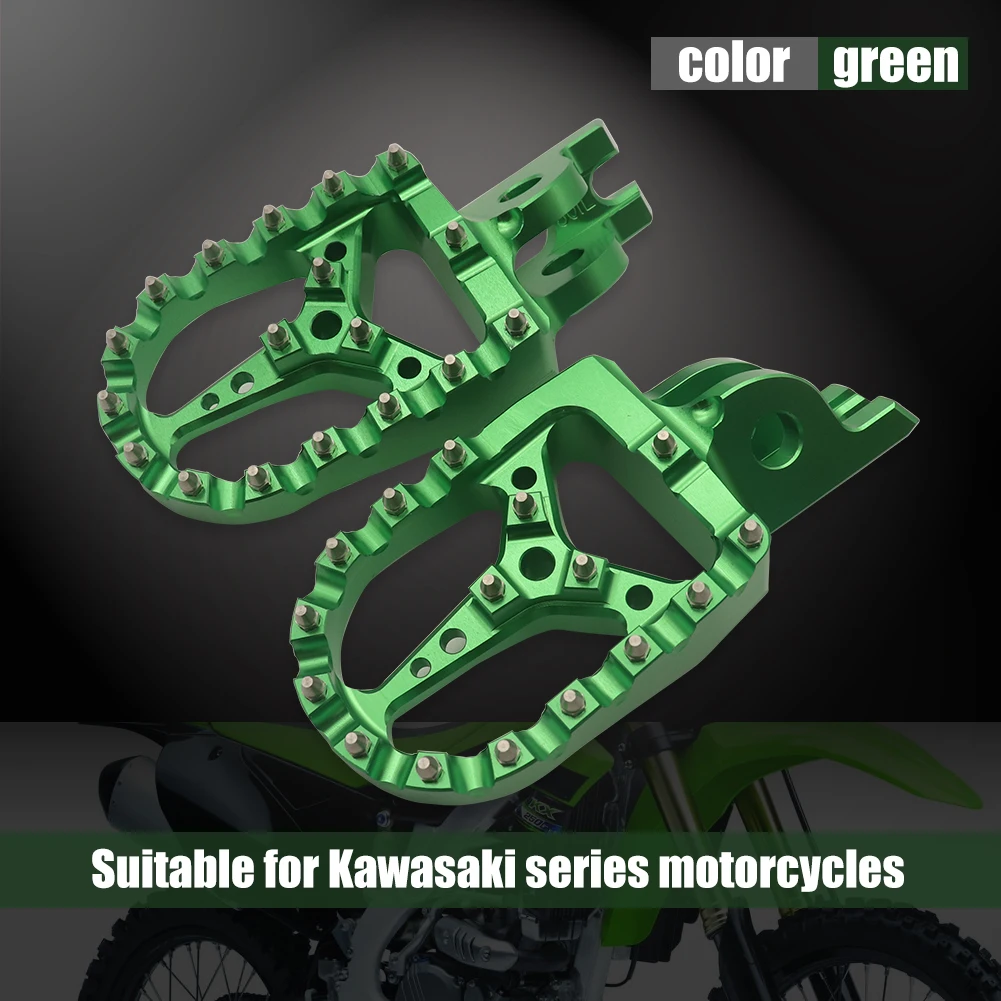 Footpegs FootRest For Kawasaki KX250 KX250F KX450F KX450 KLX450R KX250X KX450X Accessories Dirt Pit Bike Foot Pegs Pedal KX KXF