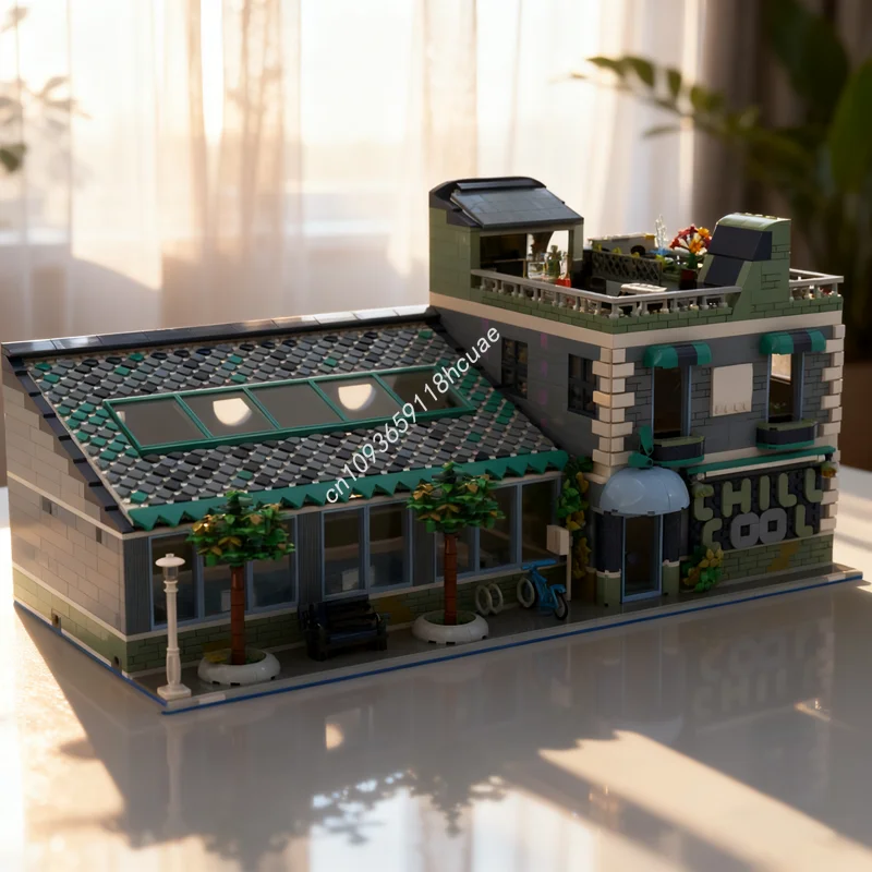 

3967 шт. MOC Chiil крутая муниципальная модель плавания, строительные блоки, сборка рождественских подарков, идея «сделай сам», игрушки, образовательный кирпич для детей