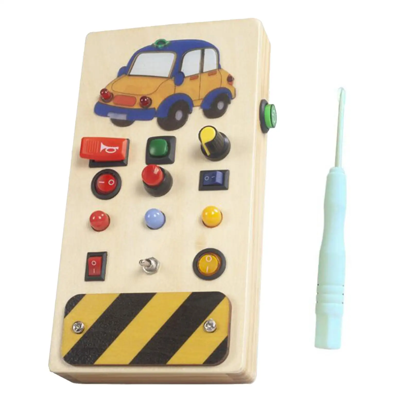 Lights Switch Busy Board Learning Skill Toys Kids Activity Sensory Board Toys for Kids Toddlers Girls Boys Birthday Gift