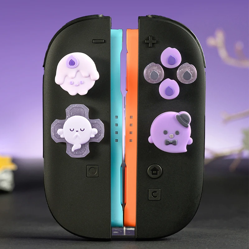 

For Nintendo Switch 2 Button Grips Caps Joystick Cap ABXY Key Sticker Case Set Silicone Thumb Stick Grip Cap Cover For Switch 2