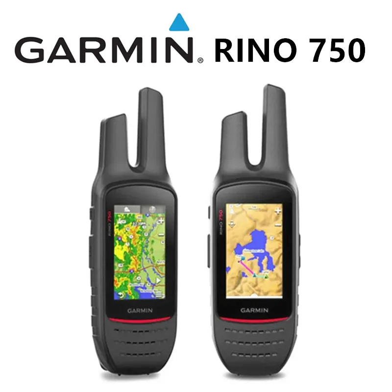 Garmin-Rino 750 Walkie Talkie Wireless, GPS, avventura all'aperto, dispositivo di navigazione portatile con Touch Screen, 90% nuovo