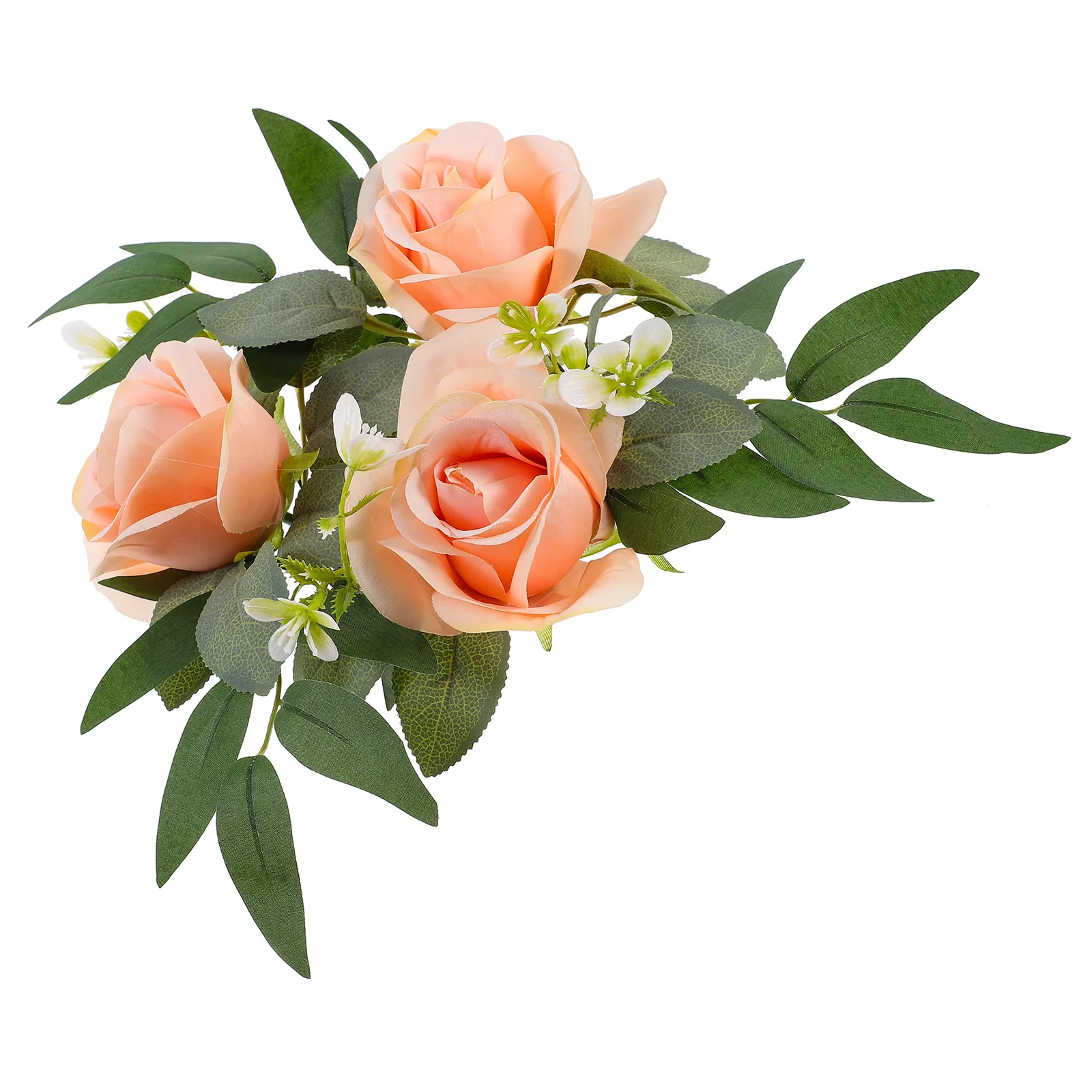 

Simulation Rose Holder Wreath Realistic Fake Flower Table Centerpiece Floral Rings Party Decoration