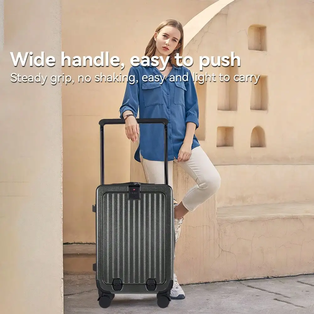 20/24-Inch Premium Hard-Shell Carry-On Suitcase,Checked Luggage Set With USB Port Luggage And Combination Lock, Smooth 360° Double Spinner Wheels