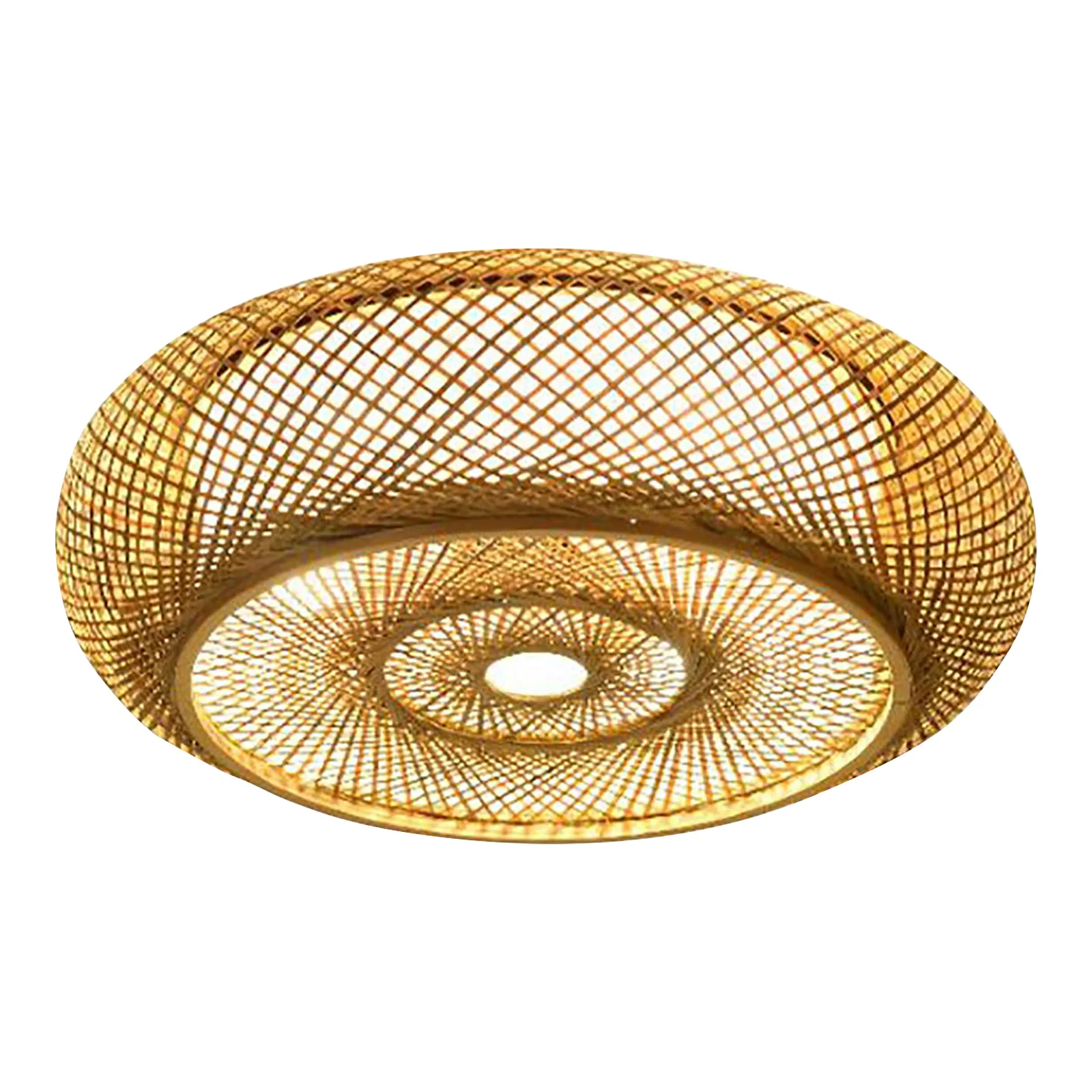 

Bamboo Ceiling Light Wicker Ceiling Lamp Rattan 3-Light Flush Mount Home Decor 50cm Lighting Fixture for Living Room Bedroom