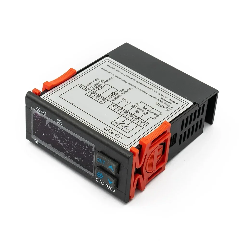 

Цифровой регулятор температуры AC 220 В STC9200 с функцией разморозки и двойным сенсорным управлением для режимов охлаждения и вентилятора