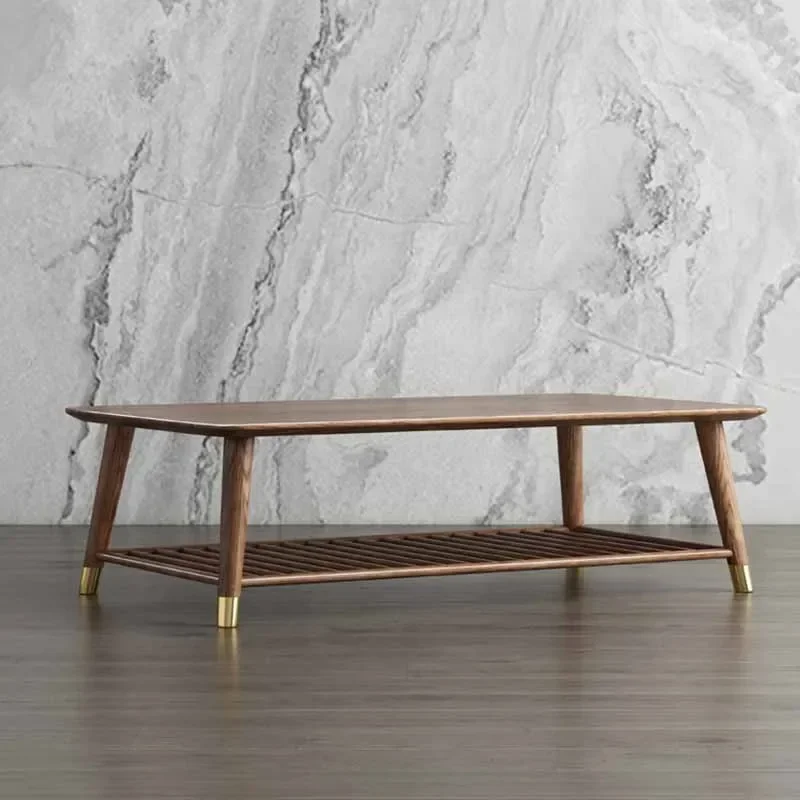 

Customizable Unique Nordic Coffee Table Tray Clear Rectangle Minimalist Modern Side Table Wood Balcony Floor