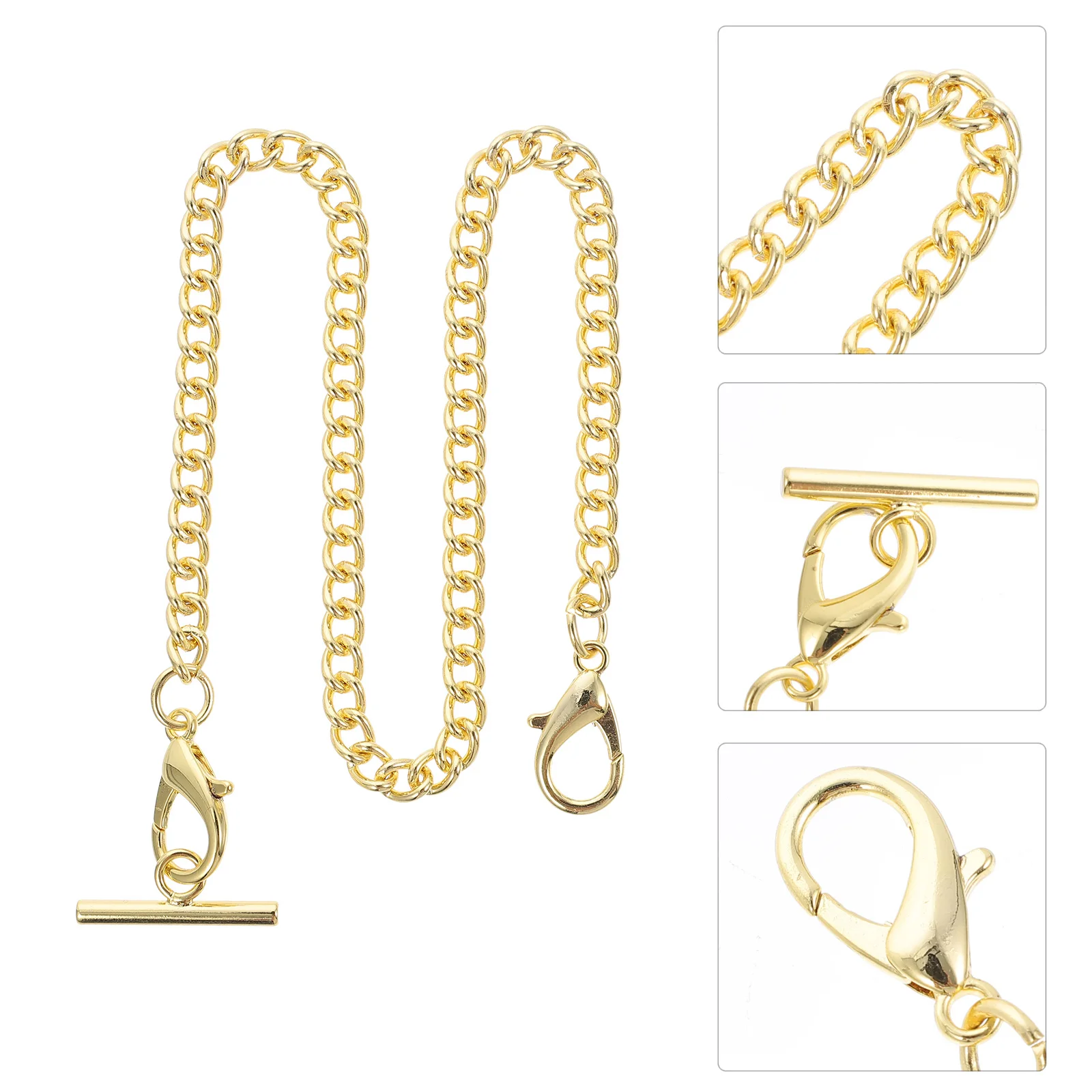 

Pocket Watch Metal Chain Electroplated Hanging Accessory Lightweight Durable Stylish Design Safe Skin Friendly DIY Gift