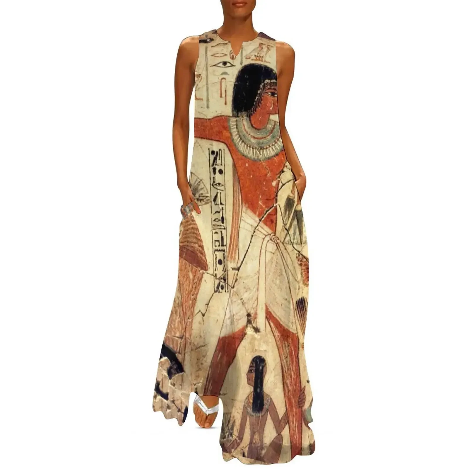 

Ancient Egyptian Couple Hunting Long Dress summer dress womens 2025 elegant guest wedding dress Bridesmaid woman