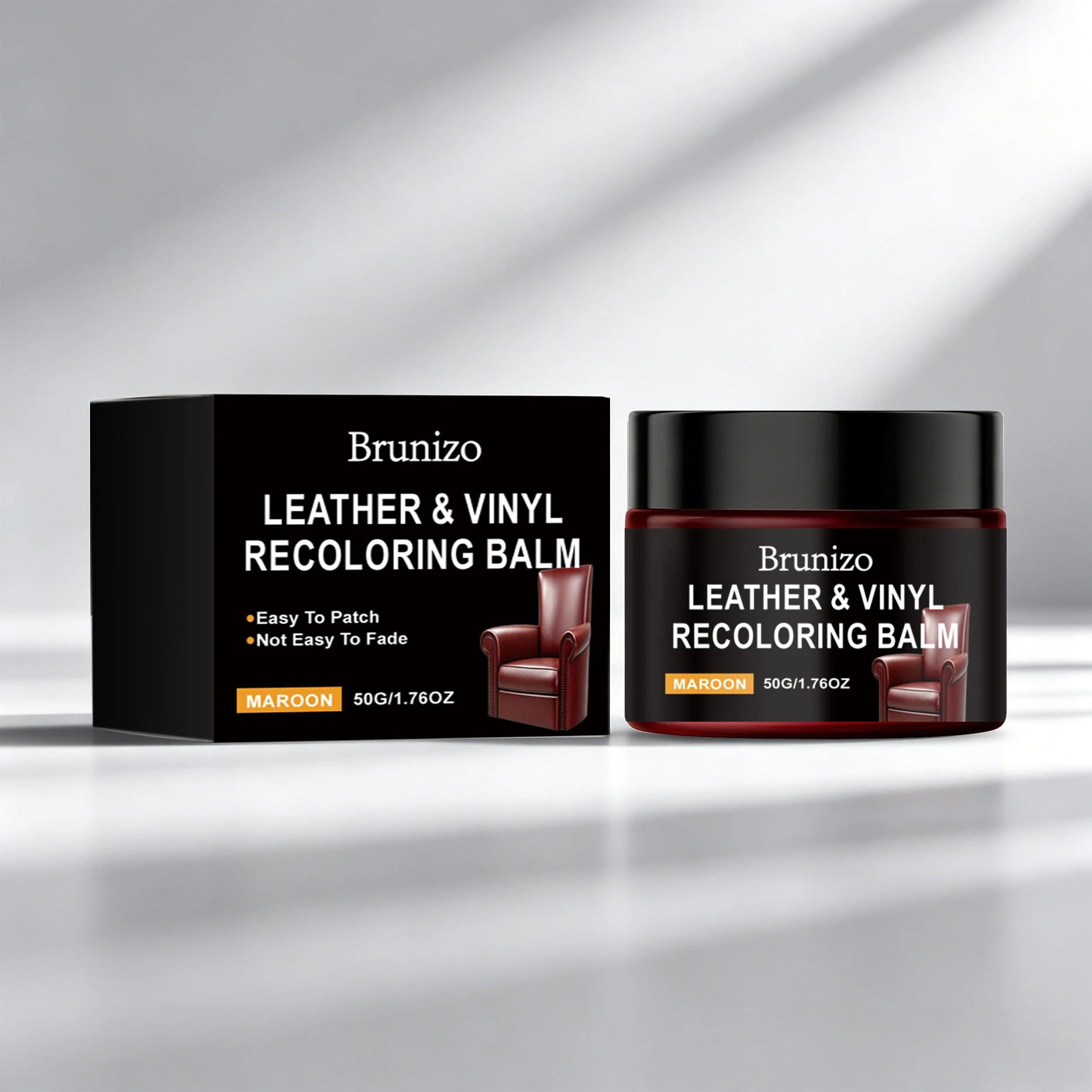 Wine Red Leather Color Restorer Balm, Leather Refurbishment & Nourishing Cream for Sofa Couch Furniture, Covers Fading Scratches & Restores Shine Gloss, Daily Maintenance Polish for Leather Chair Bag Belt Shoes, Burgundy Leather Care Paste
