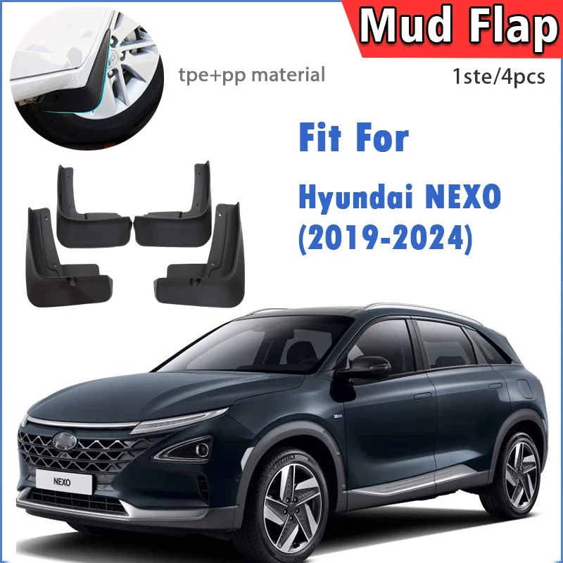 

FOR Hyundai NEXO 2019 2020 2021 2022 2023 2024 Mudguard Fender Mud Flaps Guards Splash Mudflaps Car Accessories Front Rear 4pcs