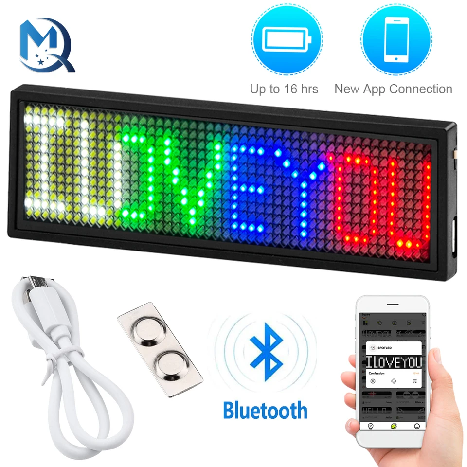 デジタルバッジ Bluetooth 5.4 タッチスクリーン Bluetoothデジタルバッジ USB充電 可プログラム名前タグ
