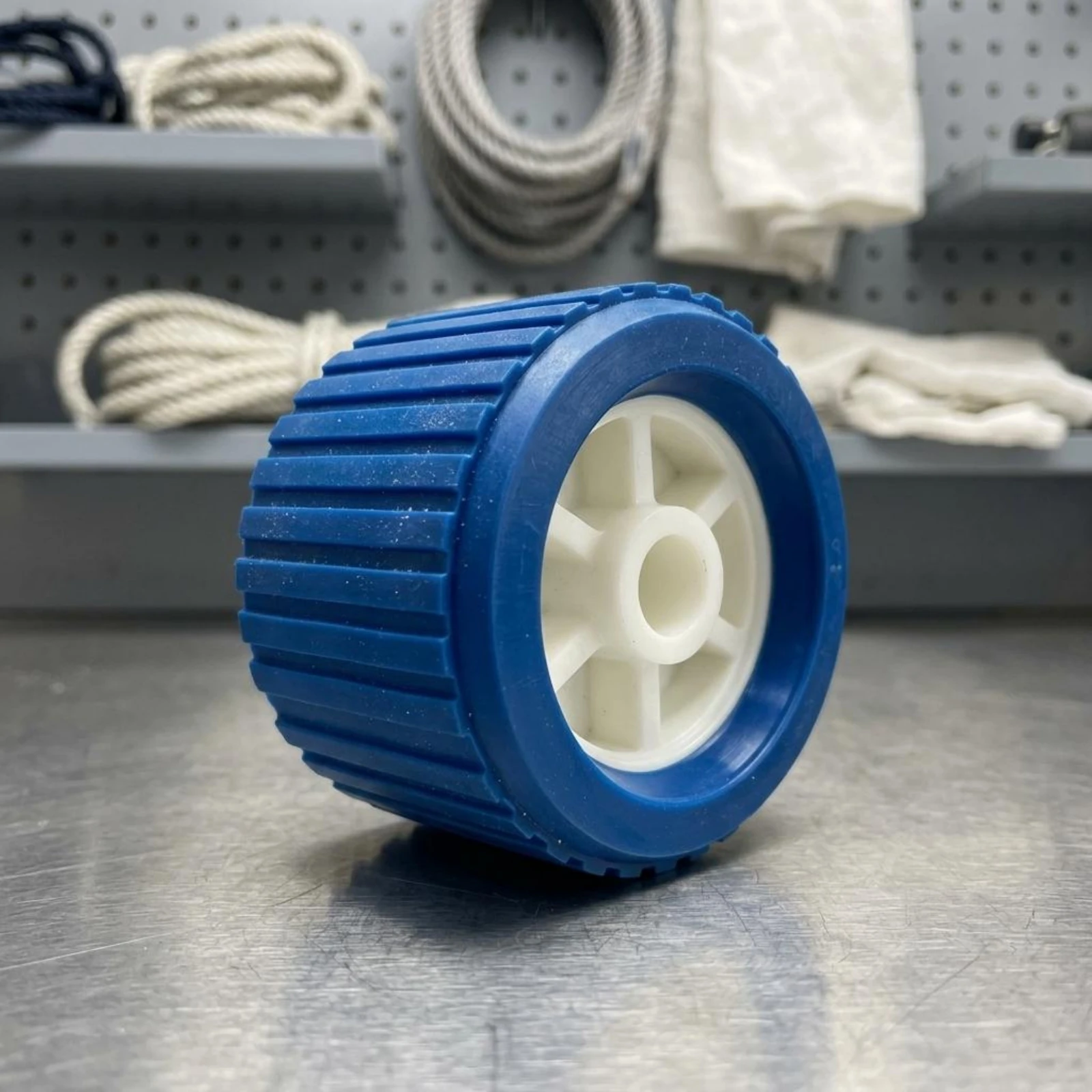EVA Keel Roller 108 Mm Ribbed Keel Roller Blue High Precision Fit