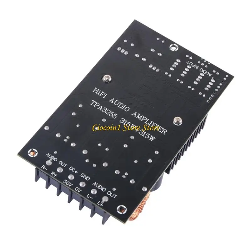 

TPA3255 19V-50V Power Amplifier Module 2 Channel 315W+315W Heat Dissipation Power Amplifier Module for Home Theater