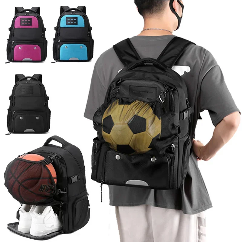 Basketball Print Sports Bag Backpack For Men Logo Independent Ball Holder Perfect Basketball Football Volleyball Outdoor Use