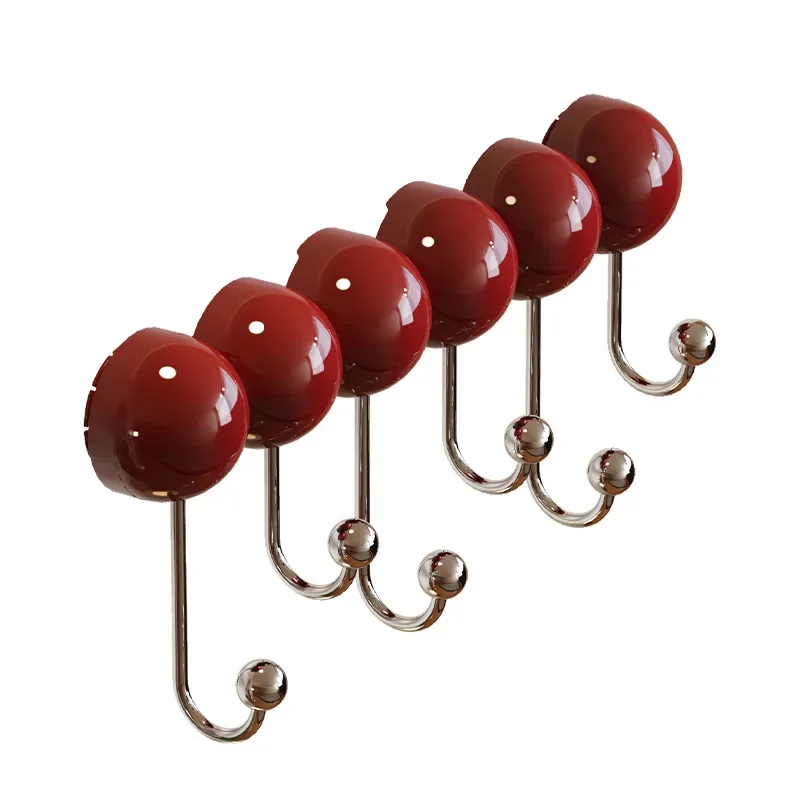 Suction cup hook household non-punching clothes hat storage rack medium antique strong row hook coat hook rack