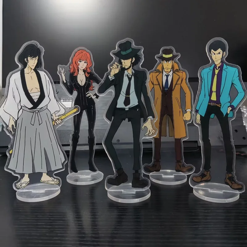 Japan Anime Lupin The Third Figures Rupan Sansei Jigen Daisuke Mine Fujiko Acrylic Standing Sign Model Toy Plate Desk Decor Prop