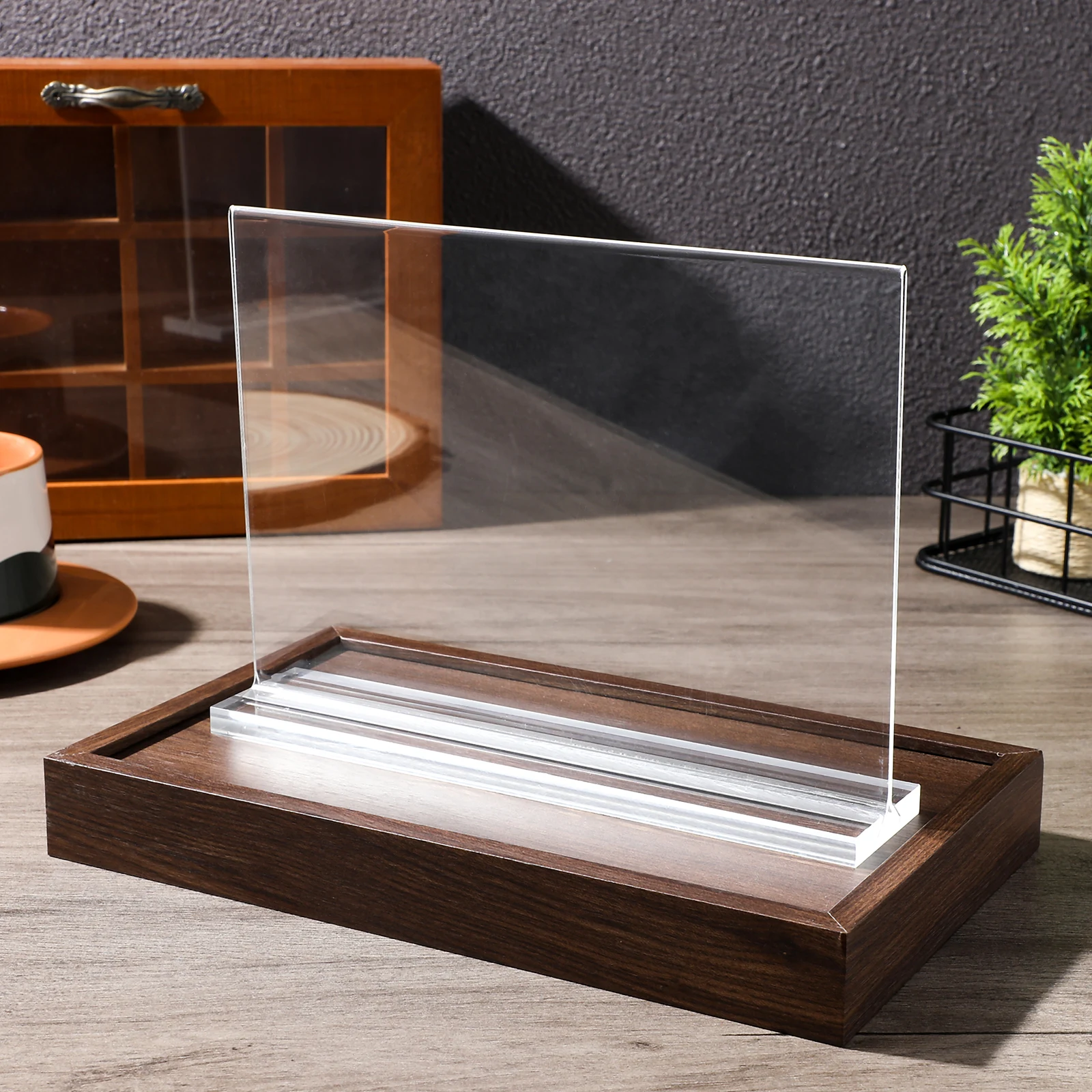 

3 Pcs Table Display Stand Card Holder Brochure Holders Booklet Horizontal Sign Acrylic