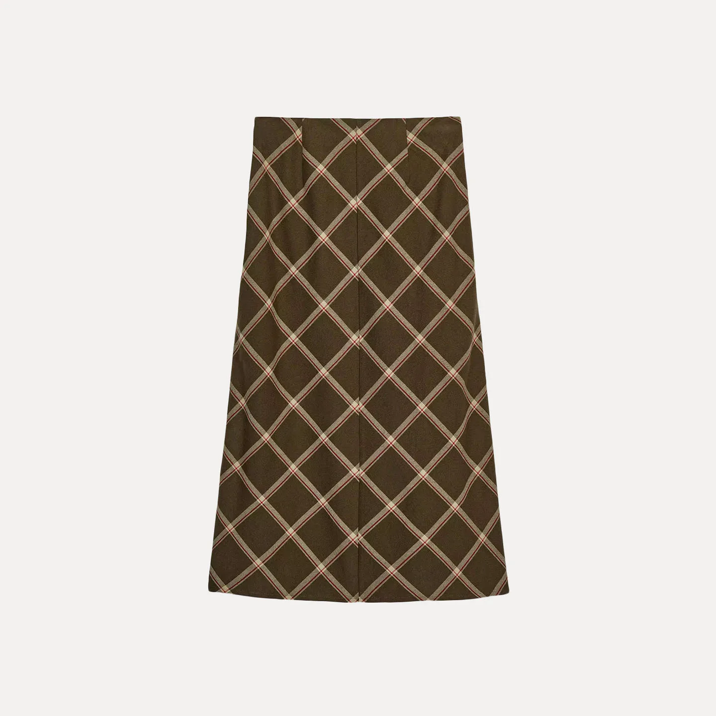 Low Waist Midi Skirt Women's Faion Decorative Plaid Layered Design Winter 2025 New Arrival A-Line ape Office Chic